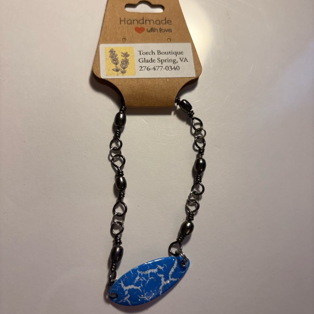 Torch Boutique Blue Handmade fishing lure bracelet
